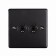 This is an image showing Eurolite Enhance Decorative 2 Gang Toggle Switch - Matt Black (With Black Trim) ent2swmbb available to order from trade door handles, quick delivery and discounted prices.