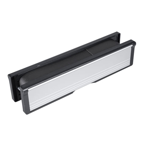This is an image of a Eurospec - Intumescent Letterbox Assemblies 305mm SAA - Satin Anodised Aluminium that is availble to order from Trade Door Handles in Kendal.