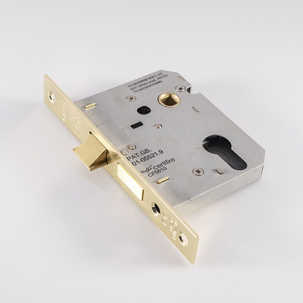 High quality image of Eurospec - Easi-T Economy Euro Profile Sashlock 76mm - Electro Brassed | Sku. ese5030eb | Trade Door Handles, Kendal.