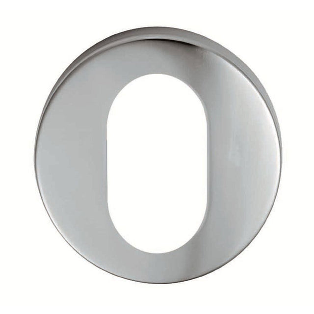 This is an image of a Eurospec - Oval profile Escutcheon - Satin Anodised Aluminium that is availble to order from Trade Door Handles in Kendal.