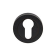 This is an image of a Carlisle Brass - Euro Escutcheon - Matt Black that is availble to order from Trade Door Handles in Kendal.