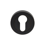 This is an image of a Carlisle Brass - Euro Escutcheon - Matt Black that is availble to order from Trade Door Handles in Kendal.