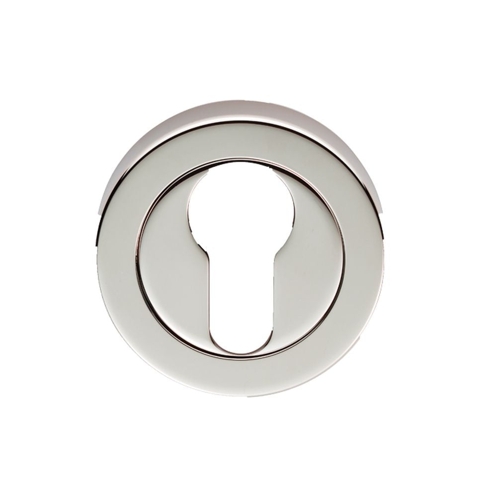 This is an image of a Carlisle Brass - Euro Escutcheon - Polished Nickel that is availble to order from Trade Door Handles in Kendal.