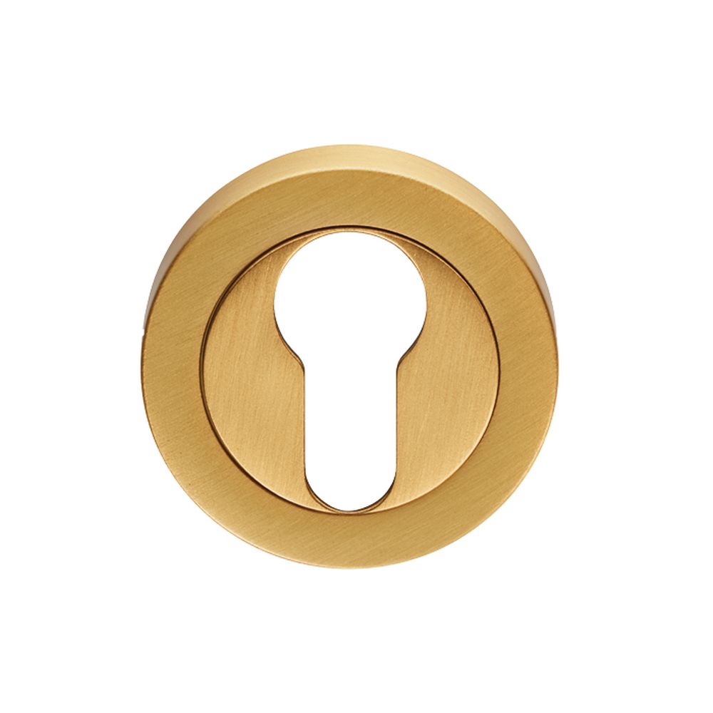 This is an image of a Carlisle Brass - Euro Escutcheon - Satin Brass that is availble to order from Trade Door Handles in Kendal.