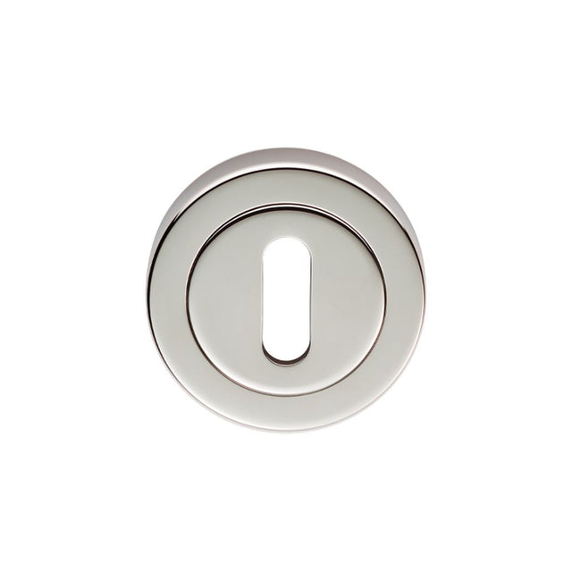 This is an image of a Carlisle Brass - Lock Escutcheon - Polished Nickel that is availble to order from Trade Door Handles in Kendal.