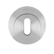 This is an image of a Carlisle Brass - Lock Escutcheon - Satin Chrome that is availble to order from Trade Door Handles in Kendal.