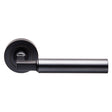 This is an image of a Carlisle Brass - Amiata Lever on Rose - Matt Black that is availble to order from Trade Door Handles in Kendal.