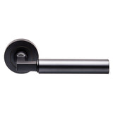 This is an image of a Carlisle Brass - Amiata Lever on Rose - Matt Black that is availble to order from Trade Door Handles in Kendal.