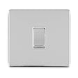 EuroLite Electrical Polished Chrome / 1 GANG 10AMP 2WAY SWITCH FLAT CONCEALED POLISHED CHROME PLATE MATCHING ROCKER / (With White Trim) Eurolite Concealed 3mm 1 Gang 10Amp 2Way Switch - Polished Chrome (With White Trim)