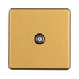 EuroLite Electrical Satin Brass / 1 Gang TV Socket / (With Black Trim) Eurolite Concealed 3mm 1 Gang TV Socket - Satin Brass