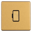 EuroLite Electrical Satin Brass / 13Amp Un-Switched Fuse Spur / (With Black Trim) Eurolite Concealed 3mm 13Amp Un-Switched Fuse Spur - Satin Brass