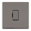 EuroLite Electrical Black Nickel / 13AMP UNSWITCHED FUSE SPUR FLAT CONCEALED BLACK NICKEL PLATE MATCHING ROCKER / (With Black Trim) Eurolite Concealed 3mm 13Amp Unswitched Fuse Spur - Black Nickel (With Black Trim)