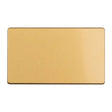 EuroLite Electrical Satin Brass / 2 Gang Double Blank Plate / (With Black Trim) Eurolite Concealed 3mm 2 Gang Double Blank Plate - Satin Brass