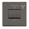 EuroLite Electrical Black Nickel / 6AMP FAN ISOLATOR SWITCH FLAT CONCEALED BLACK NICKEL PLATE MATCHING SWITCH / (With Black Trim) Eurolite Concealed 3mm 6Amp Fan Isolator Switch - Black Nickel (With Black Trim)