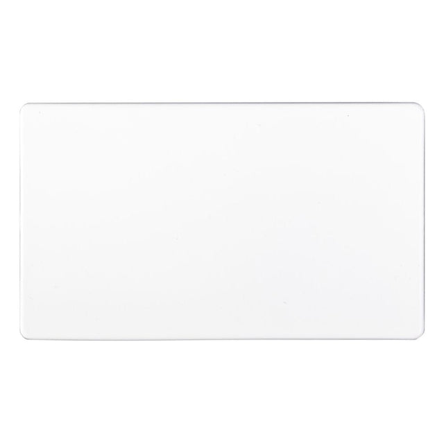 EuroLite Electrical Matt White / Double Blank Plate / (With White Trim) Eurolite Concealed 3mm Double Blank Plate - White (With White Trim)