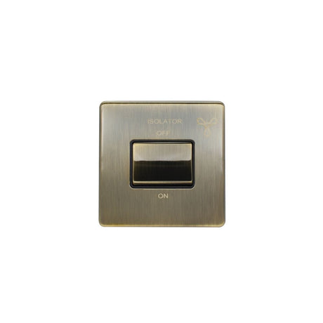 EuroLite Electrical Antique Brass / Fan Switch / (With Black Trim) Eurolite Concealed 3mm Fan Switch - Antique Brass (With Black Trim)