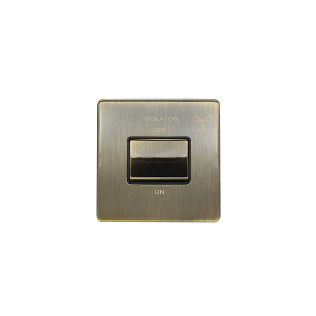 EuroLite Electrical Antique Brass / Fan Switch / (With Black Trim) Eurolite Concealed 3mm Fan Switch - Antique Brass (With Black Trim)