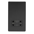 EuroLite Electrical Matt Black / Shaver Socket / (With Black Trim) Eurolite Concealed 3mm Shaver Socket - Matt Black (With Black Trim)