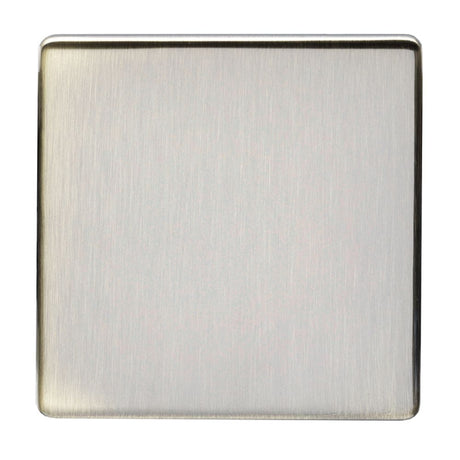 EuroLite Electrical Antique Brass / Single Blank Plate / (With Black Trim) Eurolite Concealed 3mm Single Blank Plate - Antique Brass (With Black Trim)