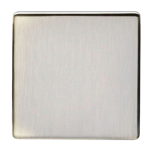 EuroLite Electrical Antique Brass / Single Blank Plate / (With Black Trim) Eurolite Concealed 3mm Single Blank Plate - Antique Brass (With Black Trim)