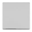 EuroLite Electrical Polished Chrome / SINGLE BLANK FLAT CONCEALED POLISHED CHROME PLATE / (With White Trim) Eurolite Concealed 3mm Single Blank - Polished Chrome (With White Trim)