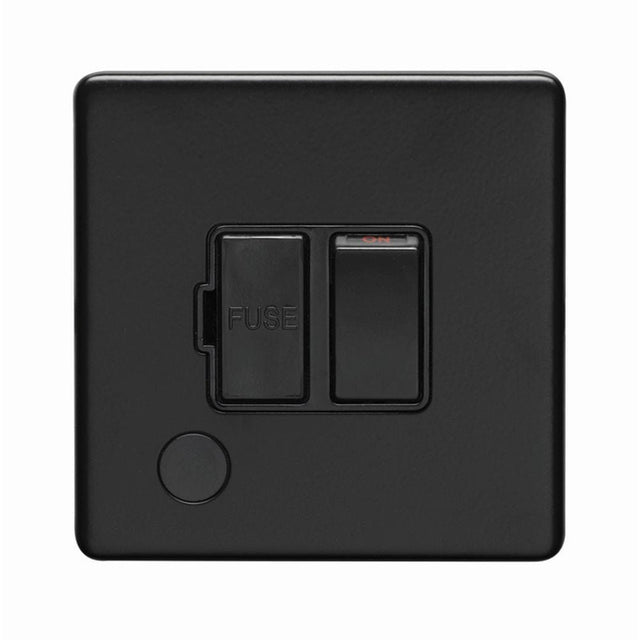 EuroLite Electrical Matt Black / Switched Fuse Spur / (With Black Trim) Eurolite Concealed 3mm Switched Fuse Spur - Matt Black (With Black Trim)