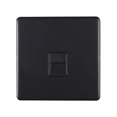 EuroLite Electrical Matt Black / Telephone Master / (With Black Trim) Eurolite Concealed 3mm Telephone Master - Matt Black (With Black Trim)