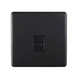 EuroLite Electrical Matt Black / Telephone Slave / (With Black Trim) Eurolite Concealed 3mm Telephone Slave - Matt Black (With Black Trim)