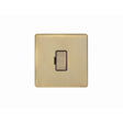 EuroLite Electrical Antique Brass / Unswitched Fuse Spur / (With Black Trim) Eurolite Concealed 3mm Unswitched Fuse Spur - Antique Brass (With Black Trim)