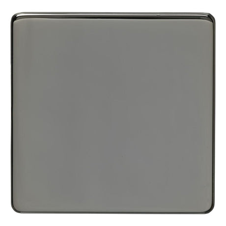EuroLite Electrical Black Nickel / Single Blank Plate / (With Black Trim) Eurolite Concealed 6mm Single Blank Plate - Black Nickel (With Black Trim)