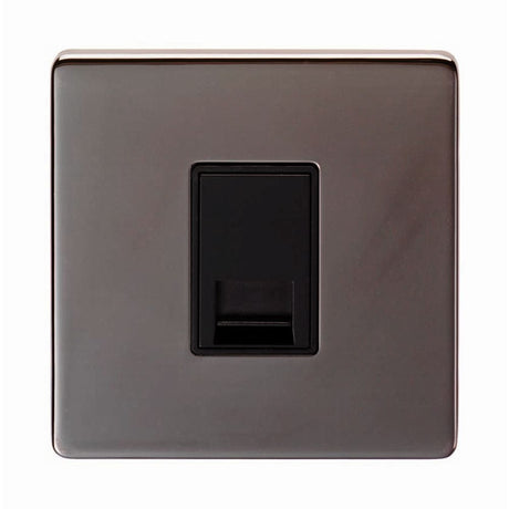 EuroLite Electrical Black Nickel / Telephone Master / (With Black Trim) Eurolite Concealed 6mm Telephone Master - Black Nickel (With Black Trim)