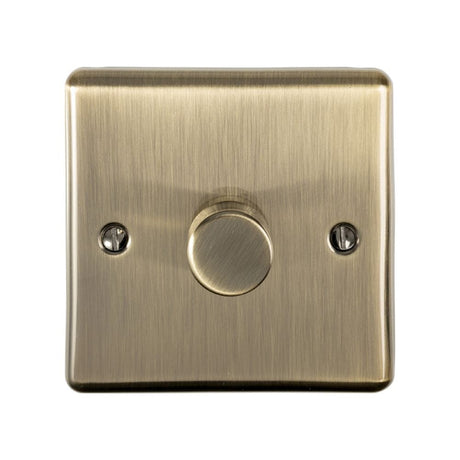 EuroLite Electrical Antique Brass / 1 Gang Dimmer / (With Black Trim) Eurolite Enhance Decorative 1 Gang Dimmer - Antique Brass