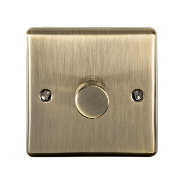 EuroLite Electrical Antique Brass / 1 Gang Dimmer / (With Black Trim) Eurolite Enhance Decorative 1 Gang Dimmer - Antique Brass