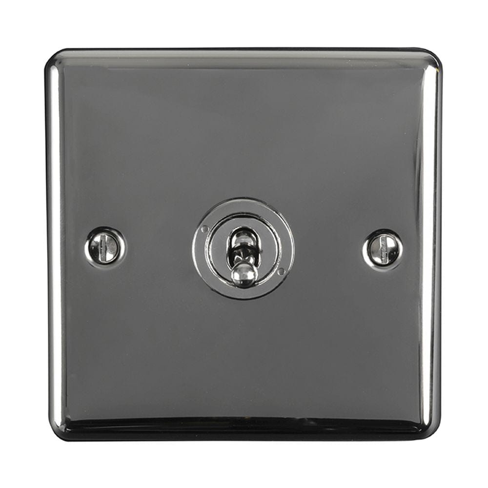 EuroLite Electrical Black Nickel / 1 Gang Toggle Switch / (With Black Trim) Eurolite Enhance Decorative 1 Gang Toggle Switch - Black Nickel
