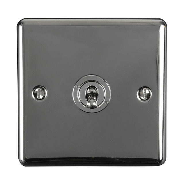 EuroLite Electrical Black Nickel / 1 Gang Toggle Switch / (With Black Trim) Eurolite Enhance Decorative 1 Gang Toggle Switch - Black Nickel