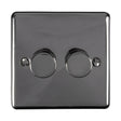 EuroLite Electrical Black Nickel / 2 Gang Dimmer / (With Black Trim) Eurolite Enhance Decorative 2 Gang Dimmer - Black Nickel