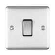 EuroLite Electrical Satin Stainless / 20Amp Switch / (With Black Trim) Eurolite Enhance Decorative 20Amp Switch - Satin Stainless Steel (With Black Trim)