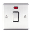 EuroLite Electrical Satin Stainless / 20Amp Switch with Neon Indicator / (With Black Trim) Eurolite Enhance Decorative 20Amp Switch with Neon Indicator - Satin Stainless Steel (With Black Trim)