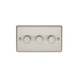 EuroLite Electrical Satin Stainless / 3 Gang Dimmer / (With Enhance Trim) Eurolite Enhance Decorative 3 Gang Dimmer - Satin Stainless Steel