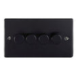 EuroLite Electrical Matt Black / 4 Gang Dimmer / (With Black Trim) Eurolite Enhance Decorative 4 Gang Dimmer - Matt Black