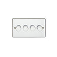 EuroLite Electrical Polished Chrome / 4 Gang Dimmer / (With Enhance Trim) Eurolite Enhance Decorative 4 Gang Dimmer - Polished Chrome