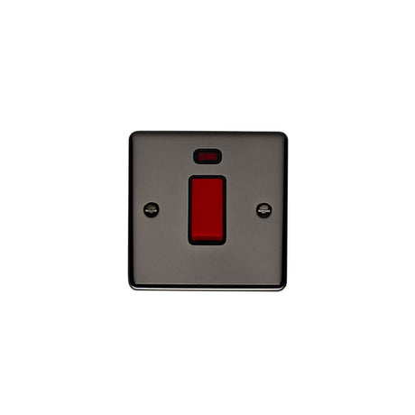 EuroLite Electrical Black Nickel / 45Amp Switch with Neon Indicator / (With Black Trim) Eurolite Enhance Decorative 45Amp Switch with Neon Indicator - Black Nickel (With Black Trim)