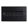 EuroLite Electrical Matt Black / 6 Gang Switch / (With Black Trim) Eurolite Enhance Decorative 6 Gang Switch - Matt Black (With Black Trim)