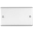 EuroLite Electrical Satin Stainless / Double Blank Plate / (With Enhance Trim) Eurolite Enhance Decorative Double Blank Plate - Satin Stainless Steel