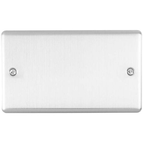 EuroLite Electrical Satin Stainless / Double Blank Plate / (With Enhance Trim) Eurolite Enhance Decorative Double Blank Plate - Satin Stainless Steel