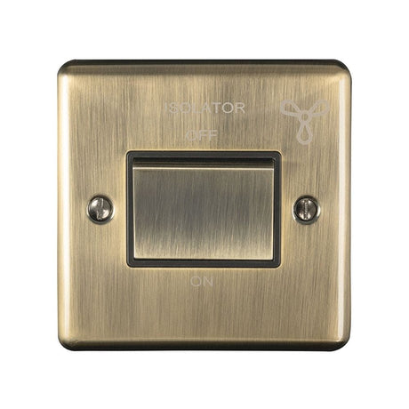 EuroLite Electrical Antique Brass / Fan Switch / (With Black Trim) Eurolite Enhance Decorative Fan Switch - Antique Brass (With Black Trim)
