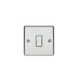EuroLite Electrical Polished Chrome / Intermediate Switch / (With White Trim) Eurolite Enhance Decorative Intermediate Switch - Polished Chrome (With White Trim)