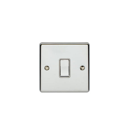 EuroLite Electrical Polished Chrome / Intermediate Switch / (With White Trim) Eurolite Enhance Decorative Intermediate Switch - Polished Chrome (With White Trim)