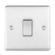 EuroLite Electrical Satin Stainless / Intermediate Switch / (With Grey Trim) Eurolite Enhance Decorative Intermediate Switch - Satin Stainless Steel (With Grey Trim)