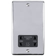 EuroLite Electrical Polished Chrome / Shaver Socket / (With Black Trim) Eurolite Enhance Decorative Shaver Socket - Polished Chrome (With Black Trim)